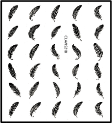 Stickers Black Feathers