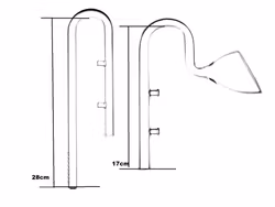 Lily pipe glas, 17mm