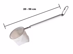 Håv, teleskopisk. vit