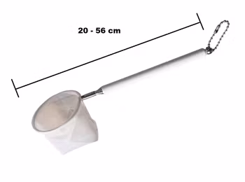 Håv, teleskopisk. vit