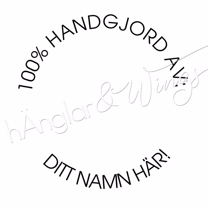 PERSONAL - 001 - Round - 100% Handgjord av