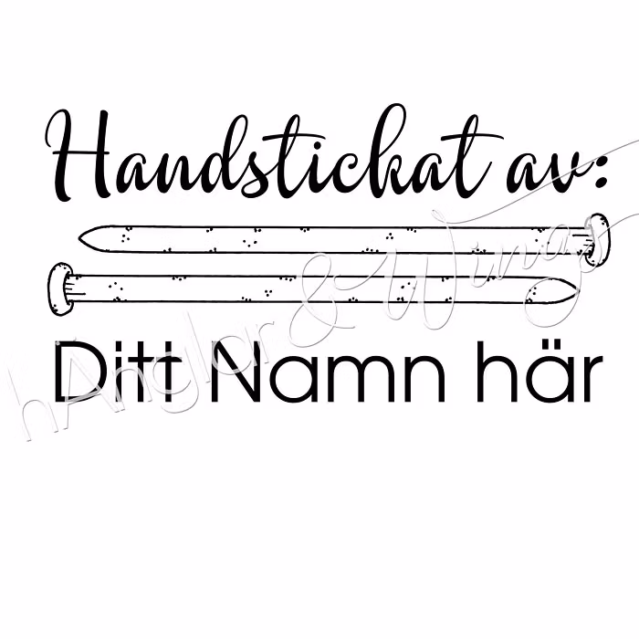 PERSONAL - 018 - Handstickat av