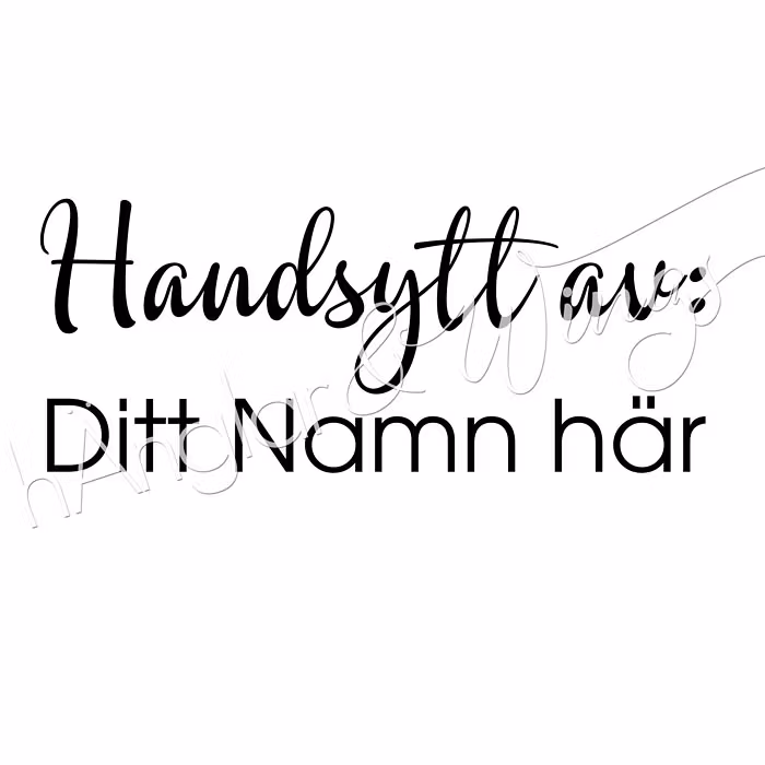 PERSONAL - 036 - Straight Line - Handsytt av