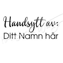 PERSONLIG - 036 - Rak Handsytt av