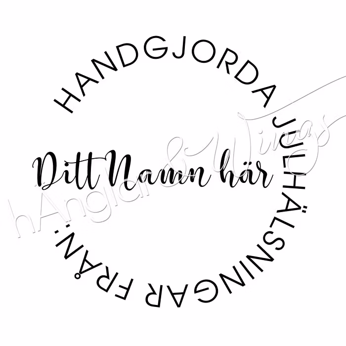 PERSONAL - 045 - Round - Handgjorda julhälsningar