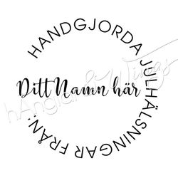 PERSONLIG - 045 - Rund Handgjorda julhälsningar