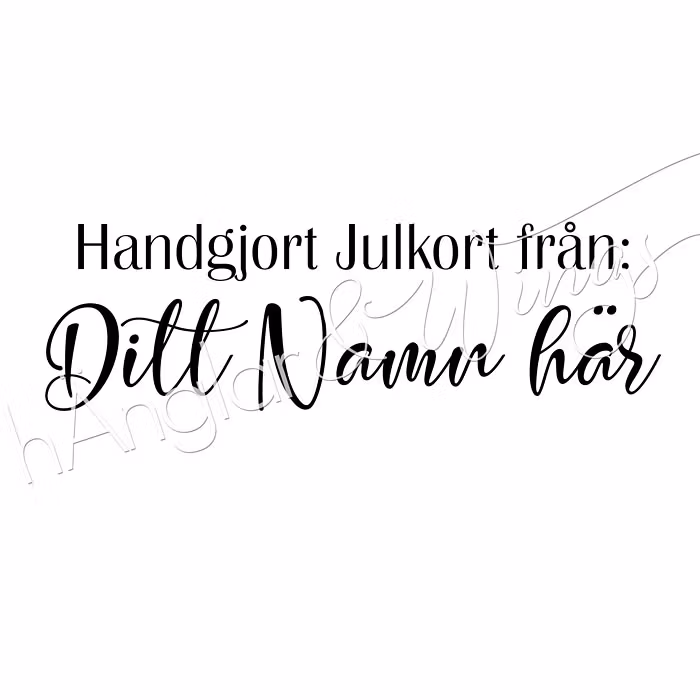PERSONAL - 046 - Straight Line - Handgjort julkort från