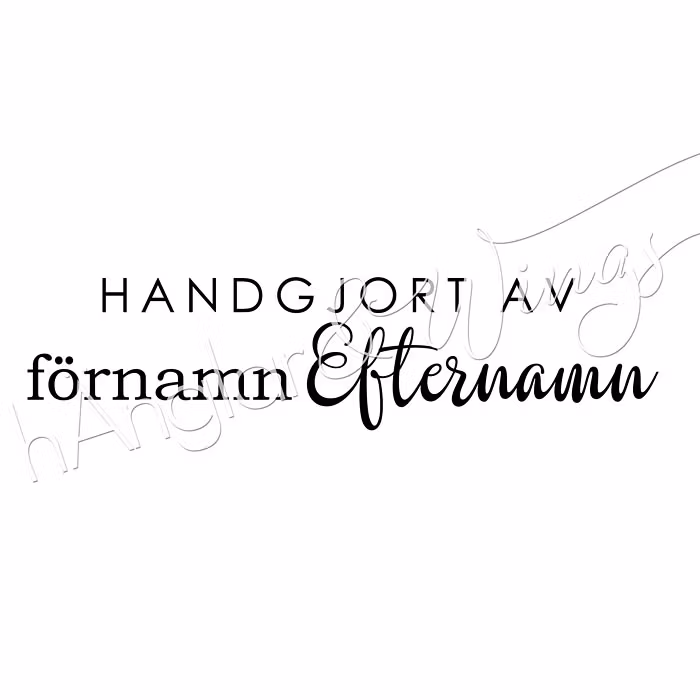 PERSONAL - 055  Straight Line - Handgjort av