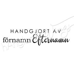 PERSONLIG - 055  Rak Handgjort av