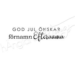 PERSONLIG - 058  Rak  God Jul önskar