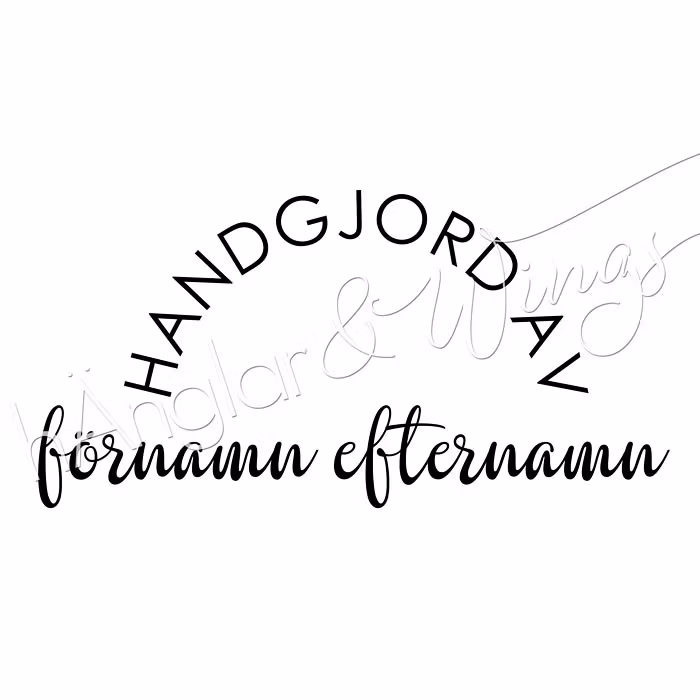 PERSONLIG - 060  Halvmåne Handgjord av