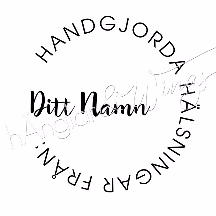 PERSONAL - 061  Round - Handgjorda hälsningar