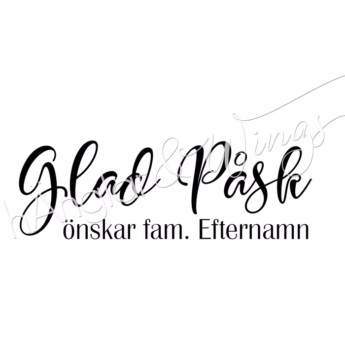 PERSONAL - 062  Straight Line - Glad Påsk