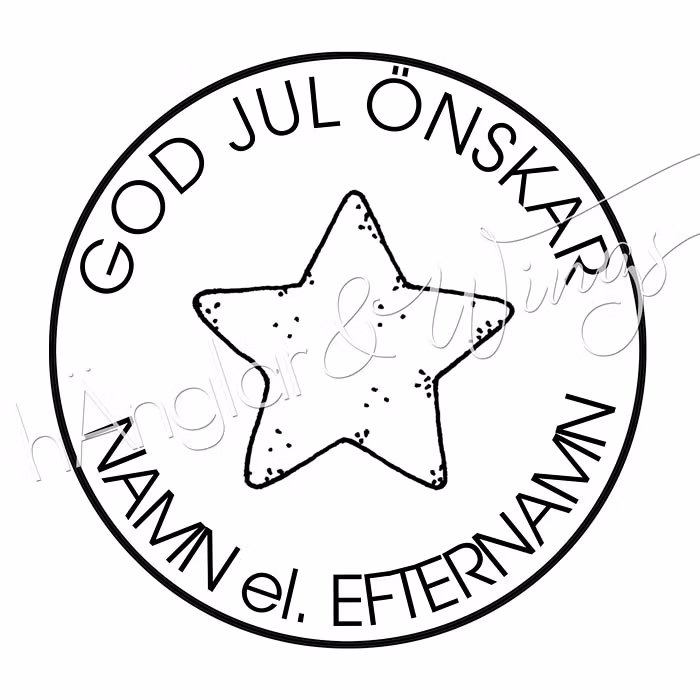 PERSONLIG - 064  Rund Stjärna God Jul önskar