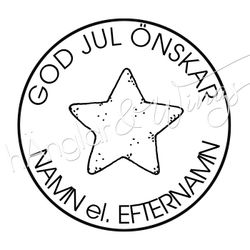 PERSONLIG - 064  Rund Stjärna God Jul önskar