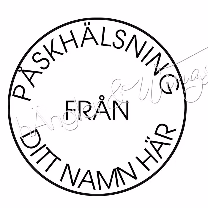 PERSONLIG - 065  Rund Påskhälsning från