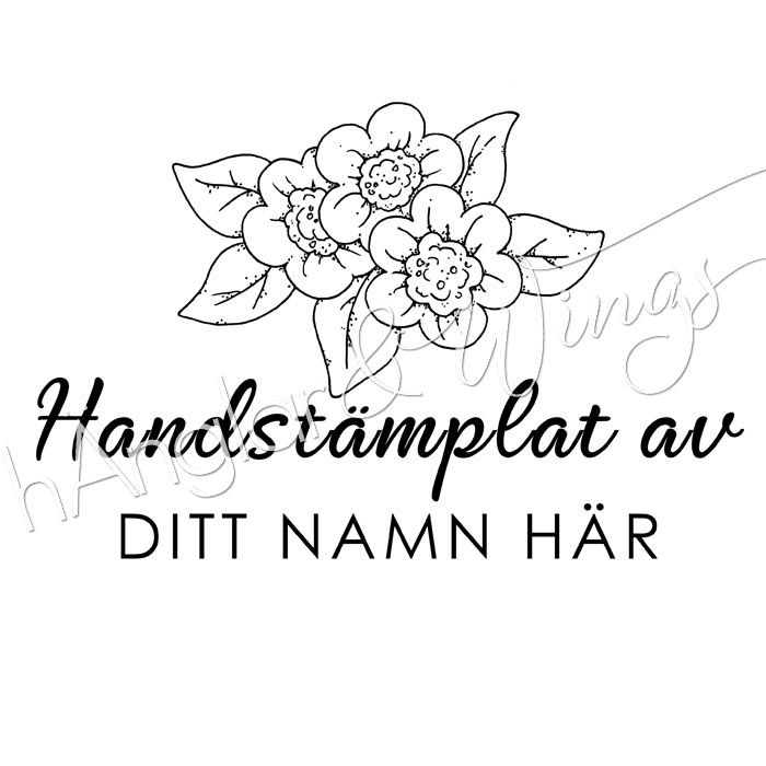 PERSONAL - 072  Flower - Handstämplat av