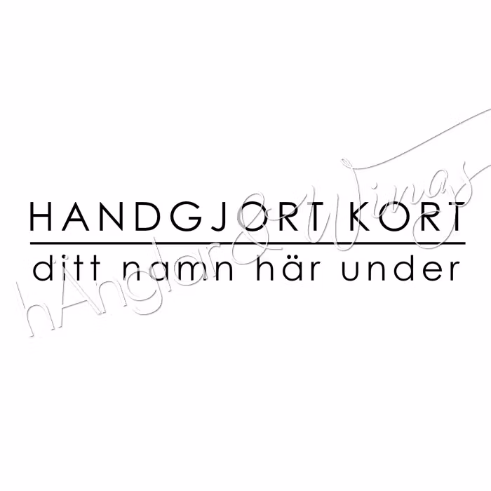 PERSONAL - 083  Straight Line - Handgjort kort
