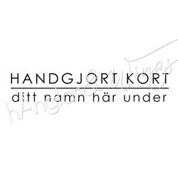 PERSONLIG - 083  Rak Handgjort kort