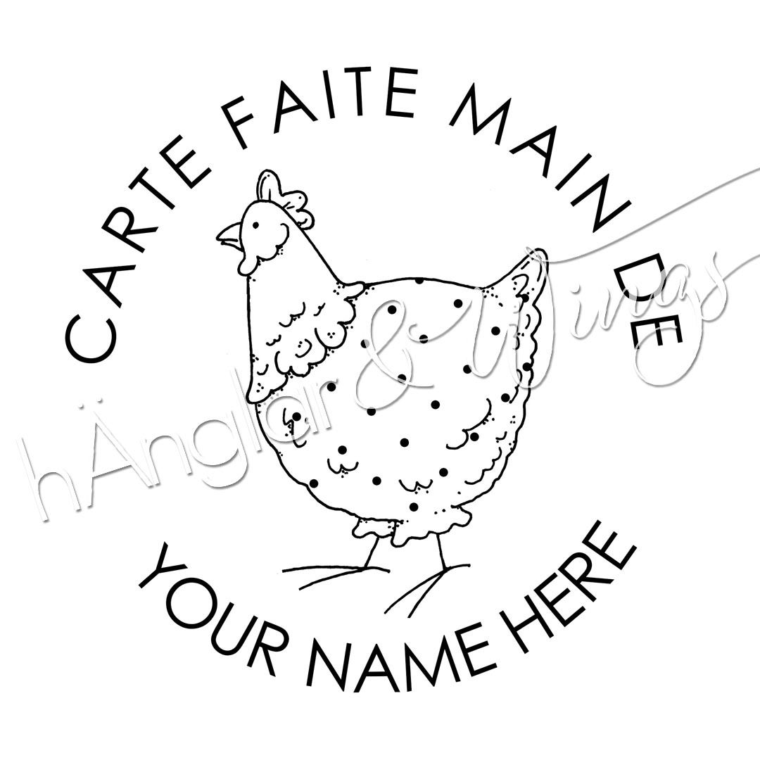 PERSONLIG - 102 - Rund Carte Faite Main De (FRENCH)