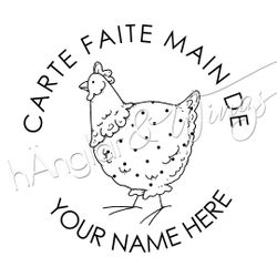 PERSONAL - 102 - Round Carte Faite Main De (French)