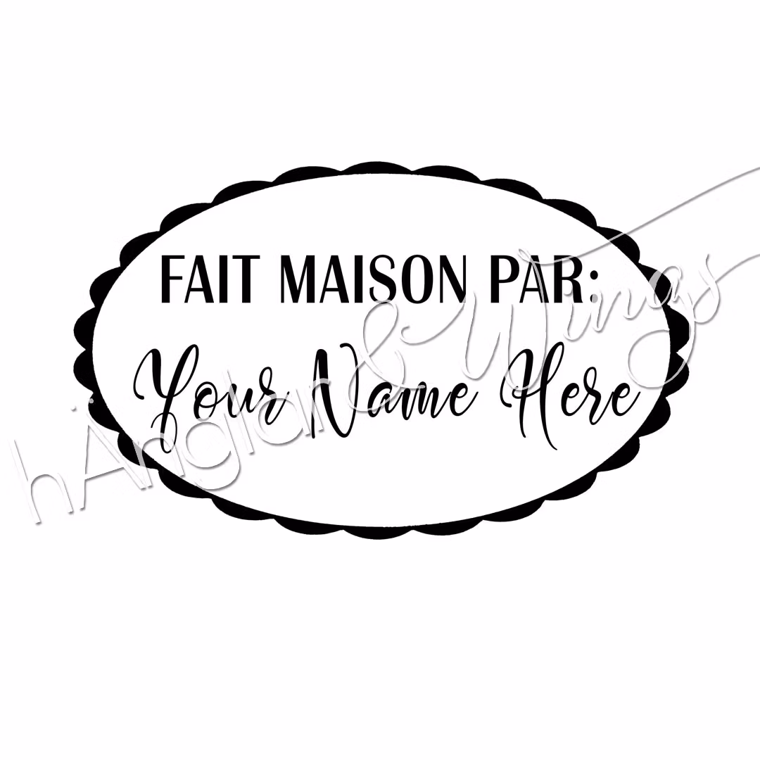PERSONAL - 103 - Oval - Fait Maison Pair (French)