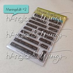 UTGÅTT - Clear Stamps - Rak Text med bakgrund