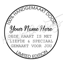 PERSONLIG - 108 - Rund 100% handgemaakt door (DUTCH)