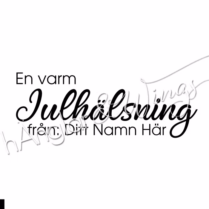 PERSONLIG - 112  En varm Julhälsning