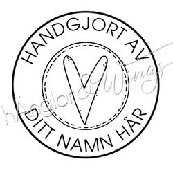 PERSONLIG - 119  Rund - Handgjort av (m. hjärta)