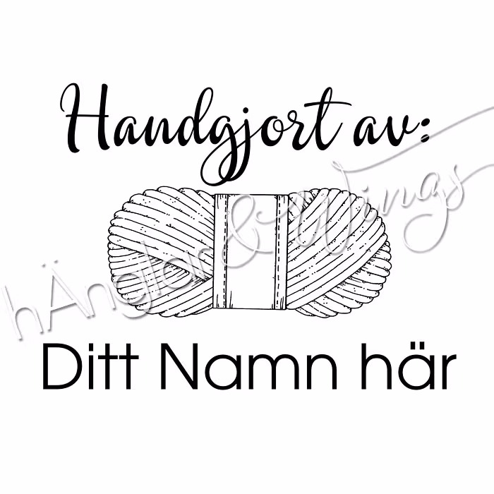 PERSONLIG - 124  Rak - Handgjort av (garnnystan)