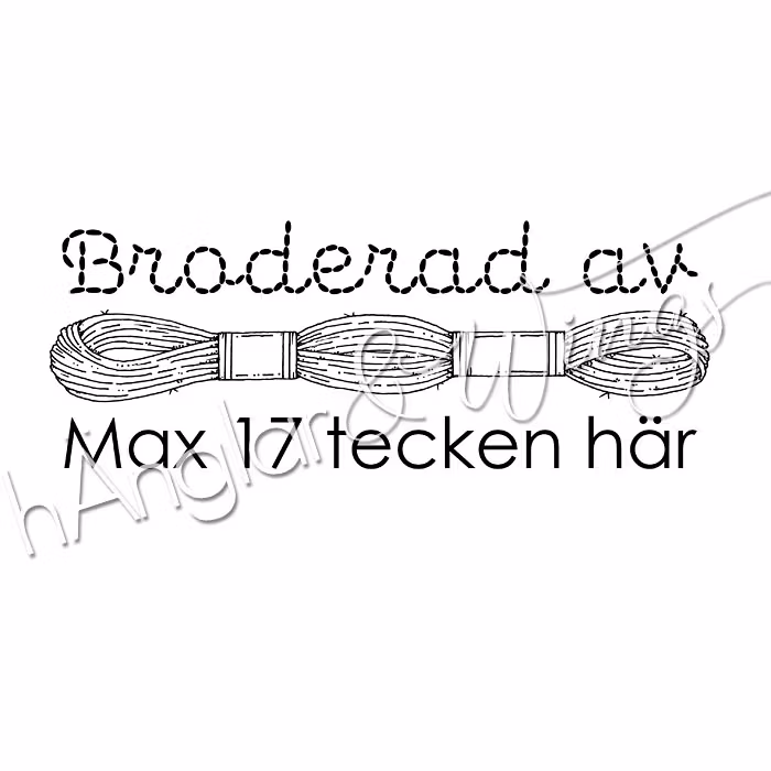 PERSONLIG - 134  Rak - Broderad av