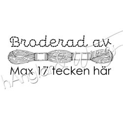 PERSONLIG - 134  Rak - Broderad av