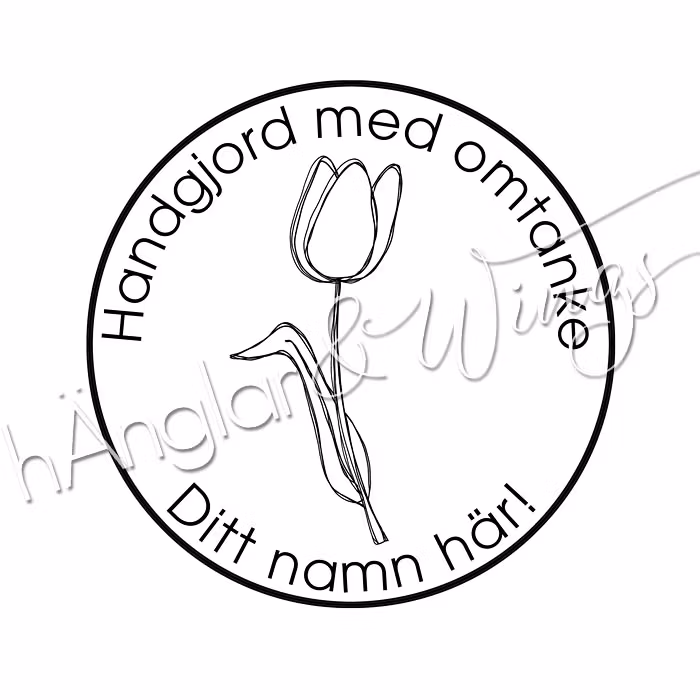 PERSONLIG - 136  Rund - Handgjord Tulpan