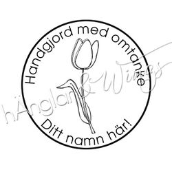 PERSONLIG - 136  Rund - Handgjord Tulpan