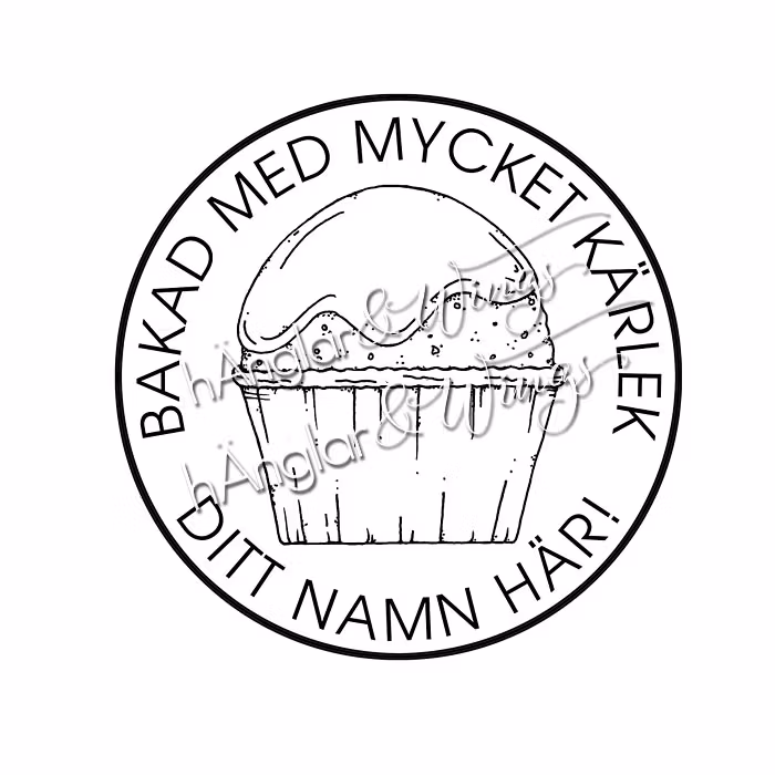 PERSONLIG - 145  Rund - Muffins - Bakad med kärlek