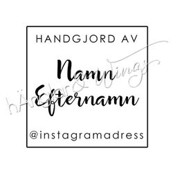 PERSONLIG - 148  Kvadrat - Handgjord Skrivstil