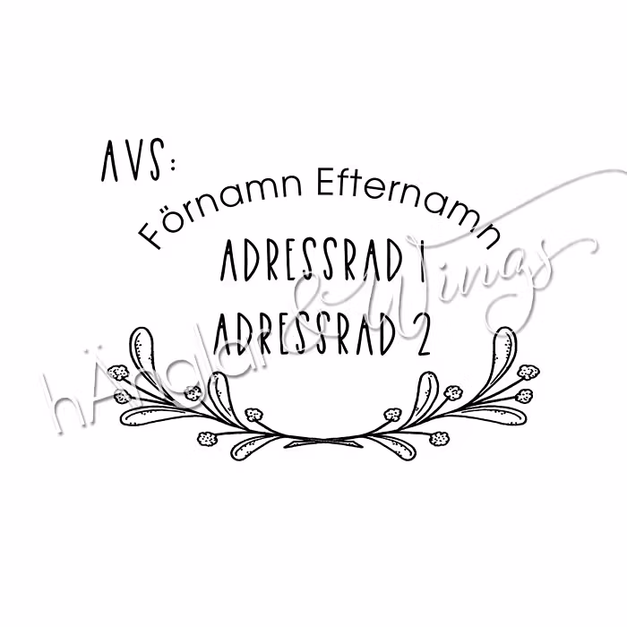 PERSONLIG - 154  Oval - AVS + Adress