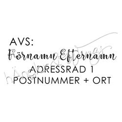 PERSONLIG - 155  Rak - AVS + Adress skrivstil