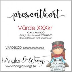 Presentkort - Digital Produkt (välj summa)