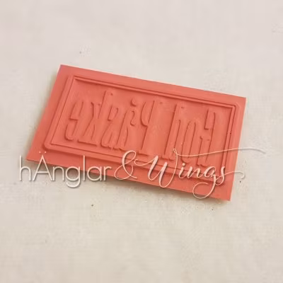Rubber - Text God Påske i Ram (Gummi)