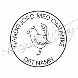 PERSONLIG - 243 rund - Handgjord med omtanke