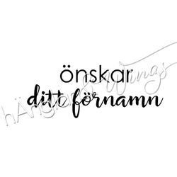 PERSONLIG - 163  Rak - Önskar Namn