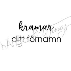 PERSONLIG - 167  Rak - Kramar Namn