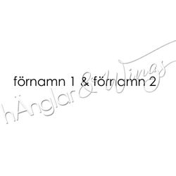 PERSONLIG - 170  Rak - Förnamn & Förnamn