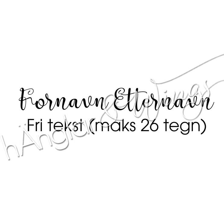 PERSONLIG - 184  Rak - Fornavn Etternavn (NORSK)