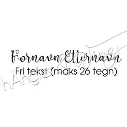 PERSONLIG - 184  Rak - Fornavn Etternavn (NORSK)