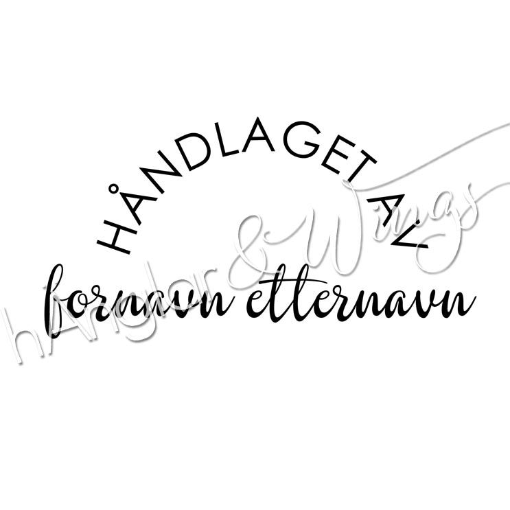 PERSONLIG - 187  Halvmåne - Håndlaget av (NORSK)