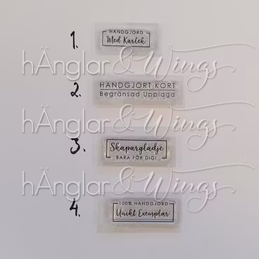 Clear Stamps - Handgjord Skaparglädje (Tillfällig produkt med val)