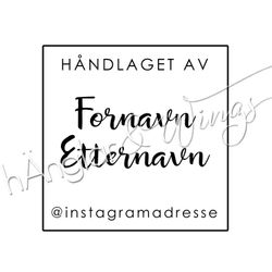 PERSONLIG - 193  Stor Ram - Håndlaget av (NORSK)